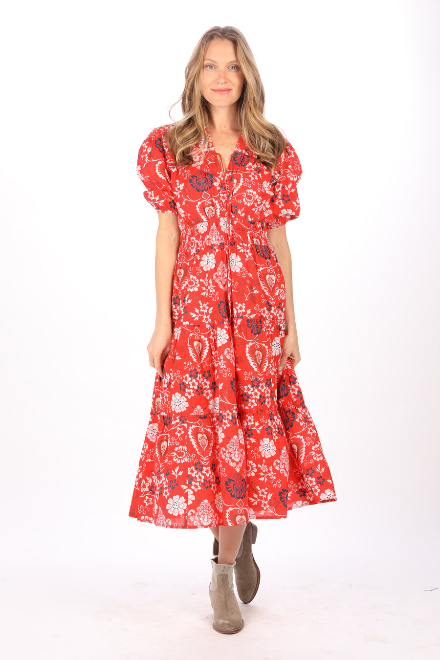 Susana Dress. Scarlet