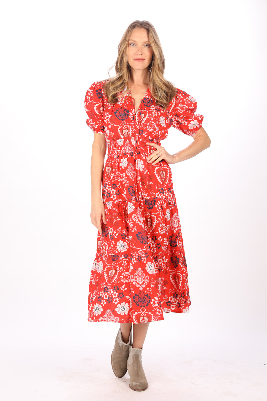 Susana Dress. Scarlet