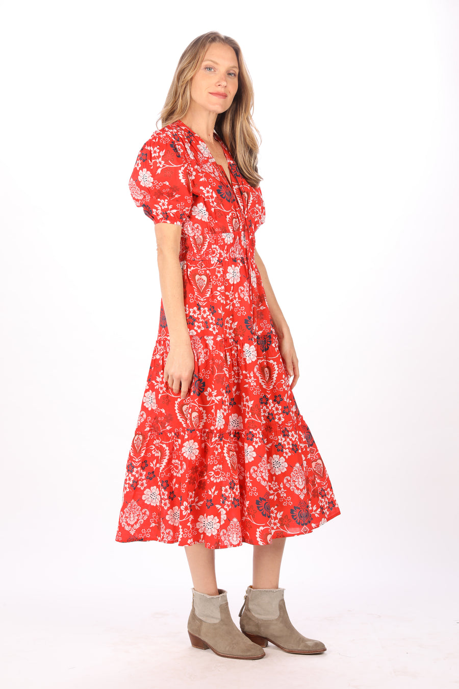 Susana Dress. Scarlet