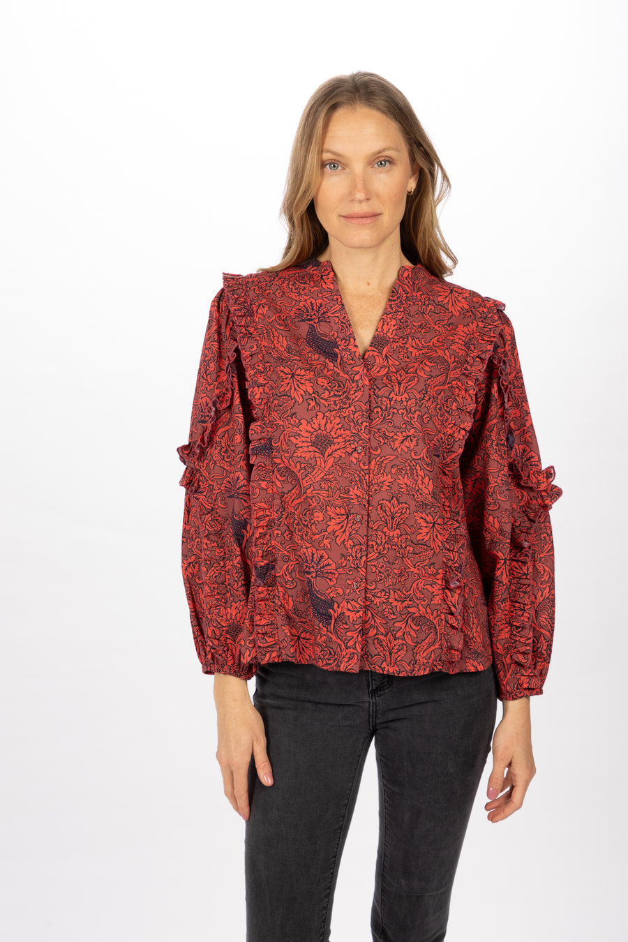 Milla Blouse. Rouge