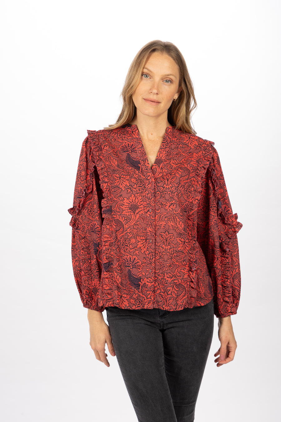 Milla Blouse. Rouge