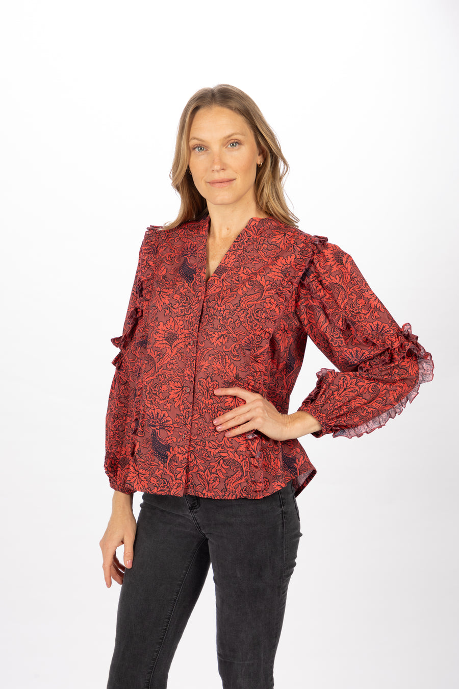 Milla Blouse. Rouge