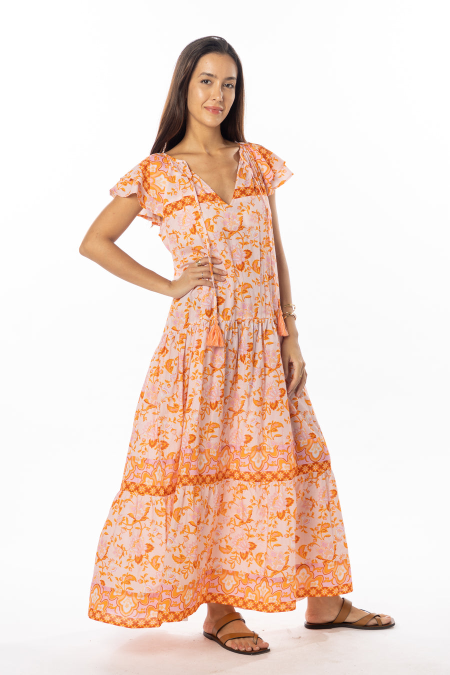 Anabella Dress | Tangerine | Spring | Summer | Bindu Clothing
