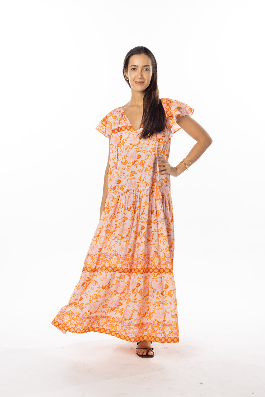 Anabella Dress | Tangerine | Spring | Bindu Clothing
