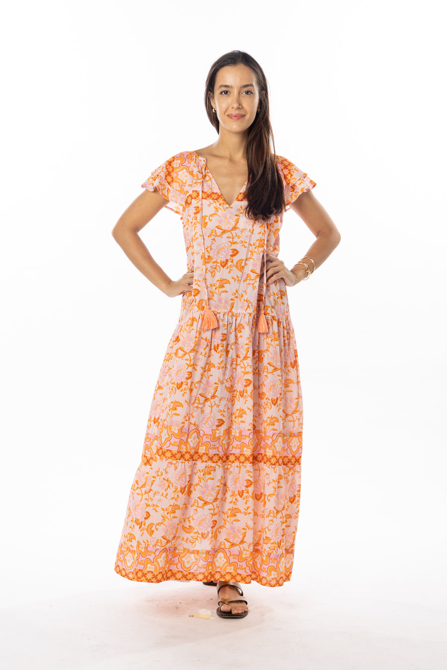 Anabella Dress | Tangerine | Spring | Summer | Bindu Clothing
