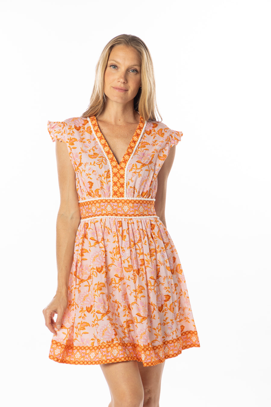 Celine Mini Dress | Tangerine | Spring | Summer | Bindu Clothing