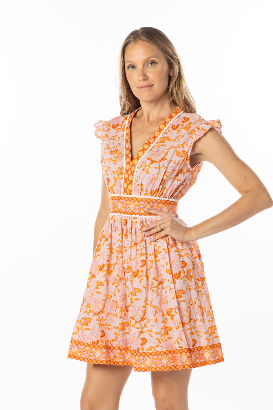 Celine Mini Dress | Tangerine | Spring | Summer | Bindu Clothing