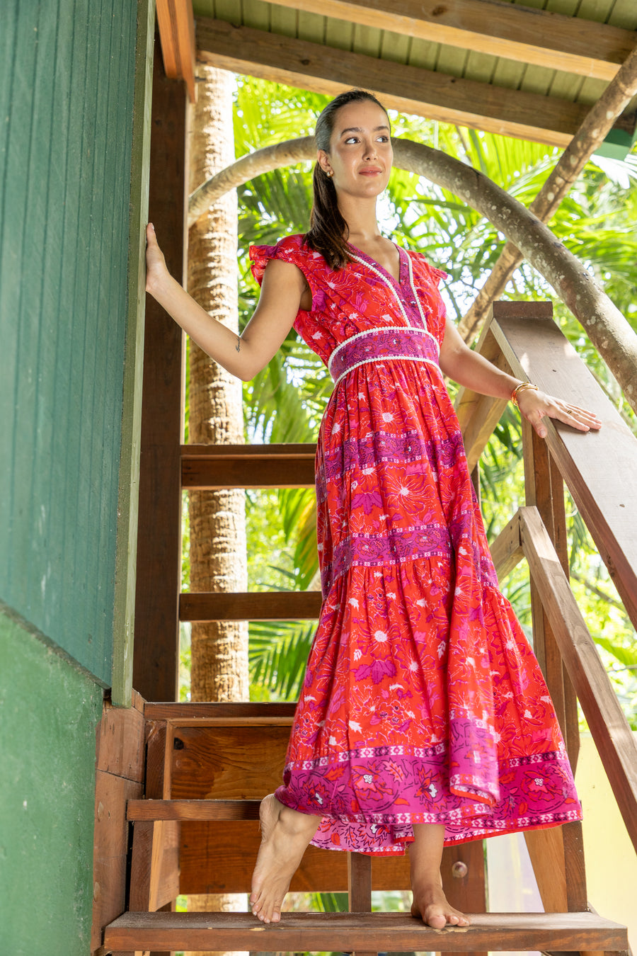 Celine Dress | Very Berry | Resort Dress | Beach Dress | Bindu Clothing