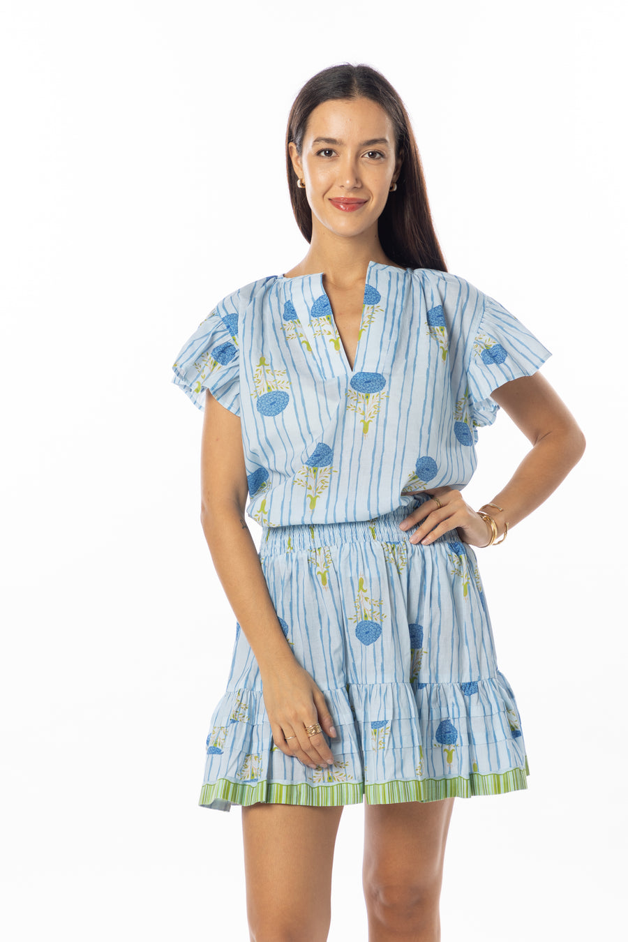 Marion Top | Blue Marigold | Bindu Clothing