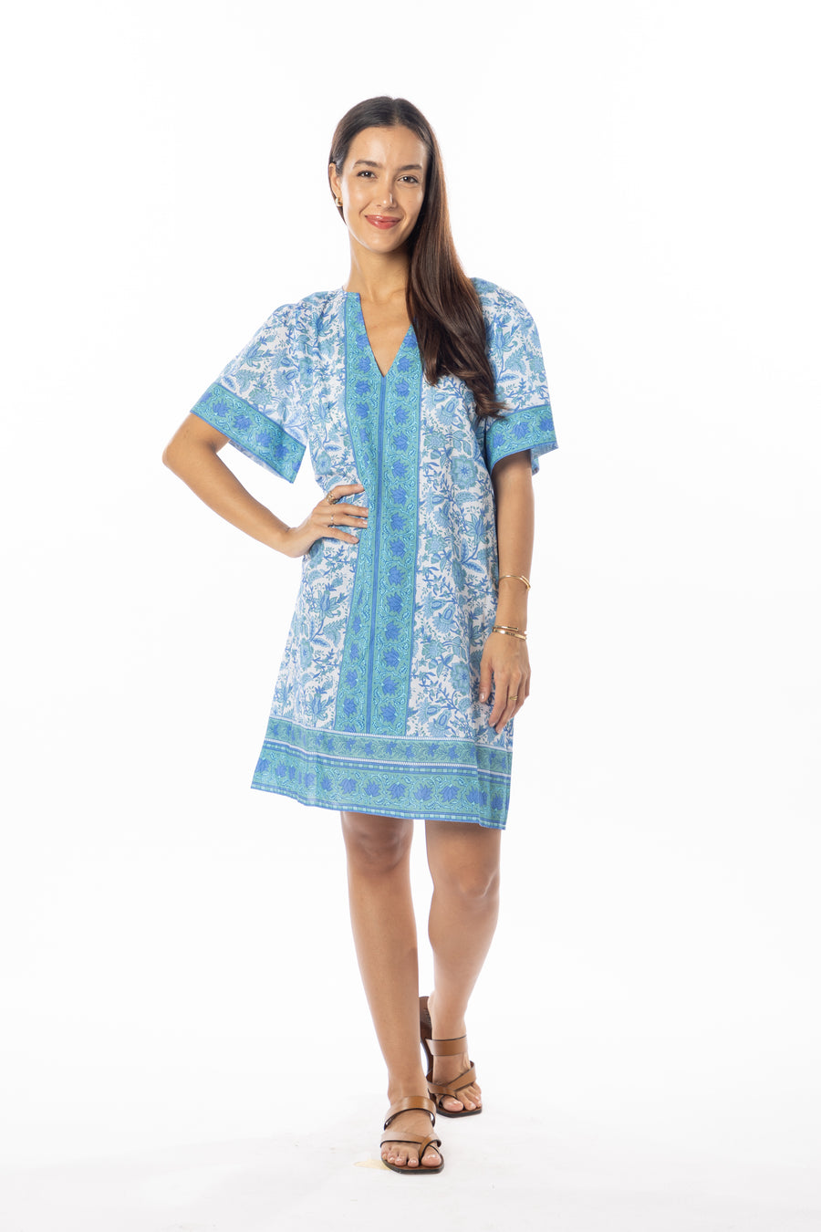 Nola Dress | Blue Garden | Bindu Clothing