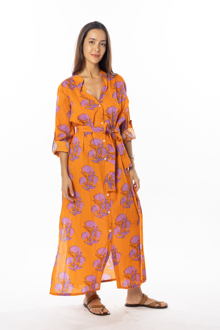 Gaby Dress Tunic | Orange | Beach Wear | Resort Wear | Bindu Clothing