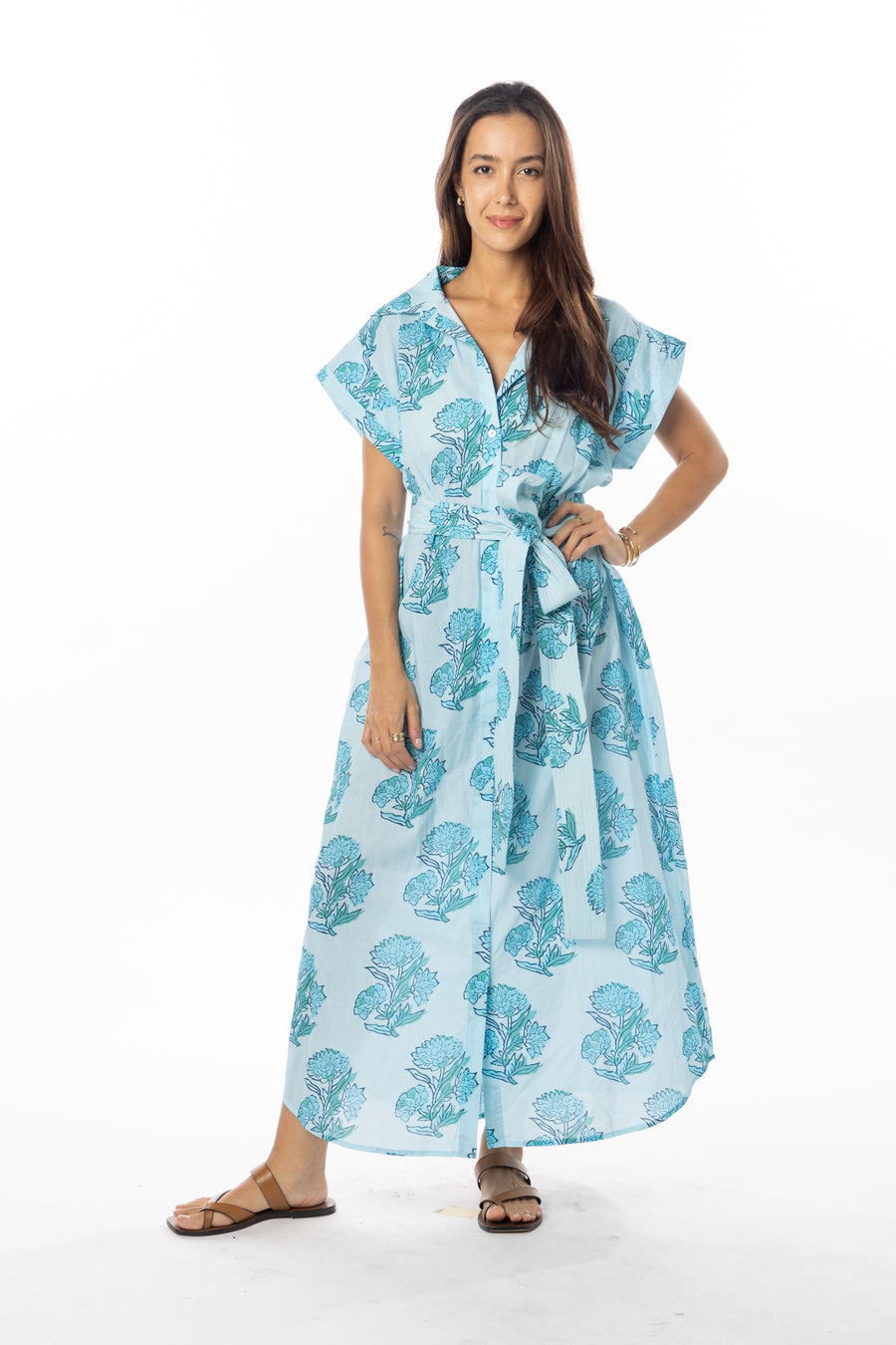 Paige Dress | Blue Lagoon | Maxi Dress |  Bindu Clothing
