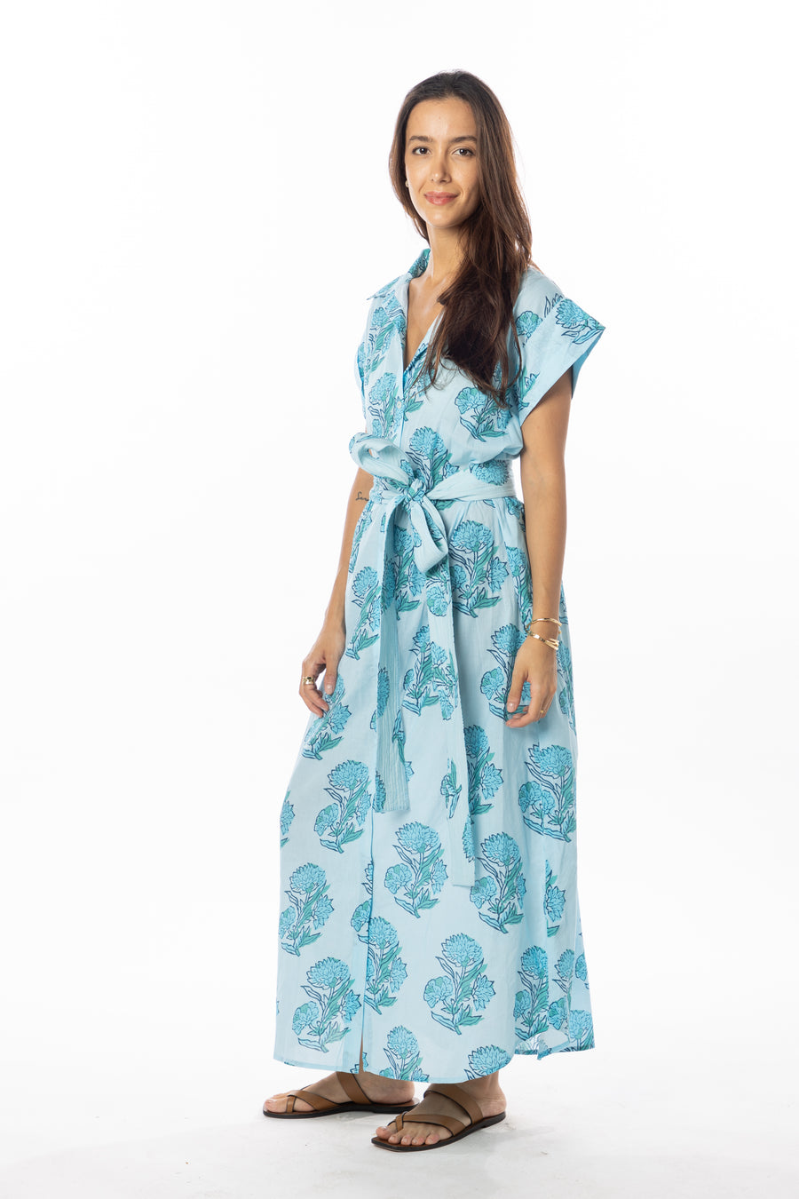 Paige Dress | Blue Lagoon | Spring Dress |  Bindu Clothing
