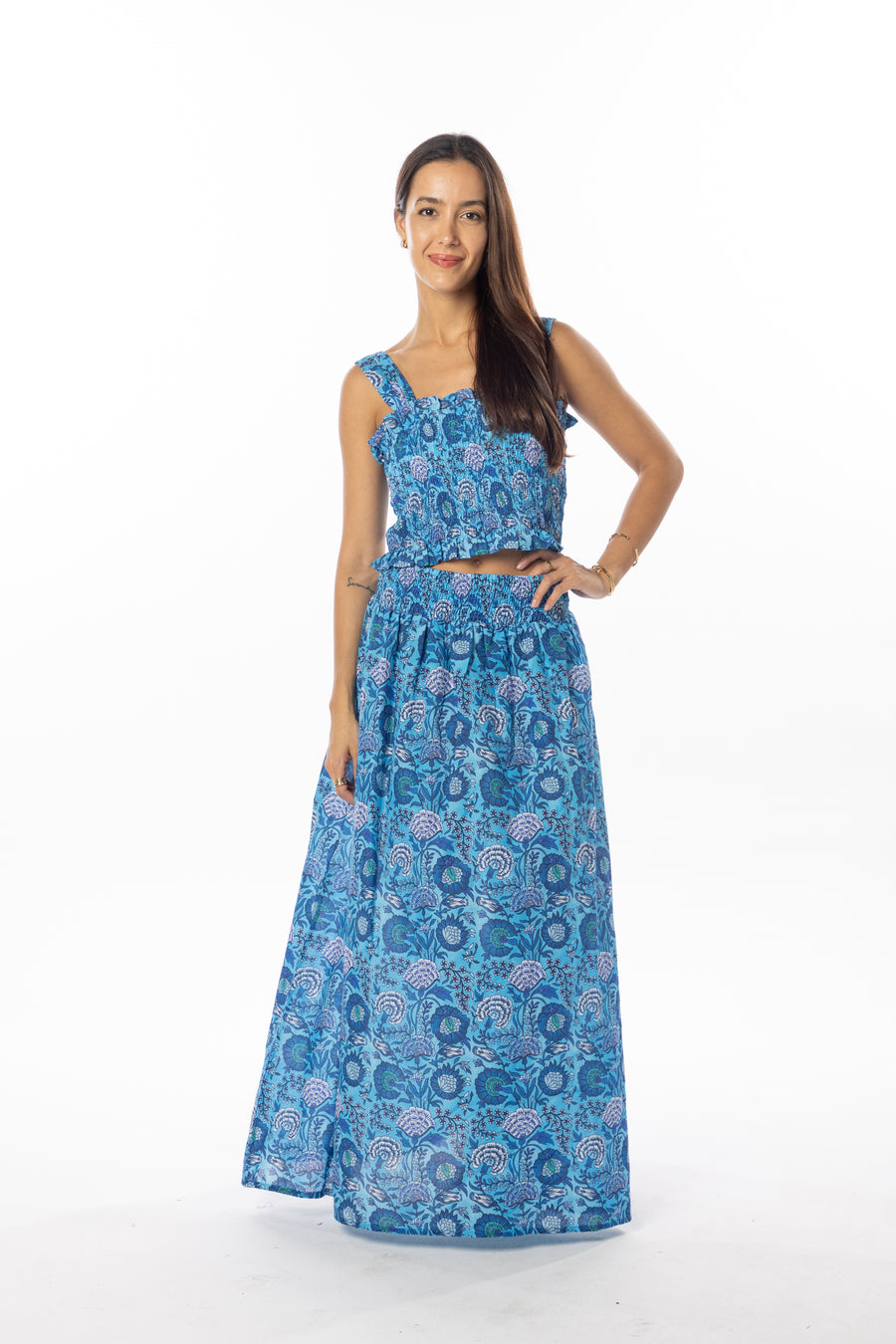 Parker Skirt | Azure | Bindu Clothing