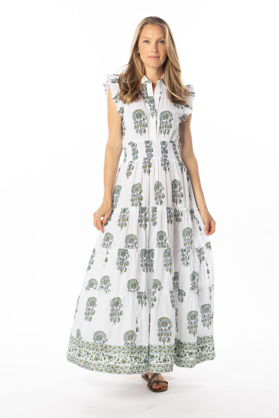 Paulina Dress | Green Tea | Maxi Dress | Bindu Clothing