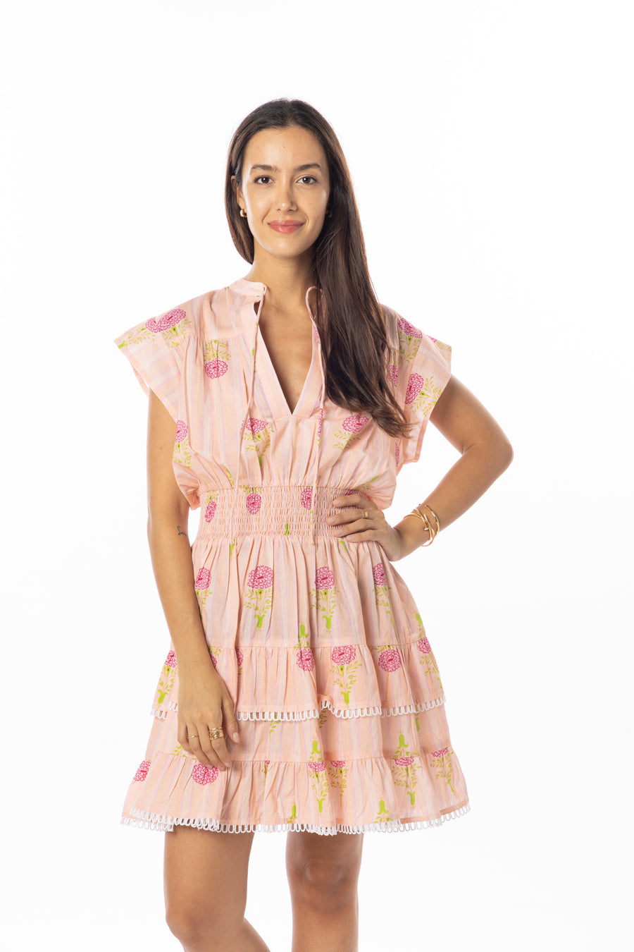 Poppy Dress | Peach Marigold | Bindu Clothing