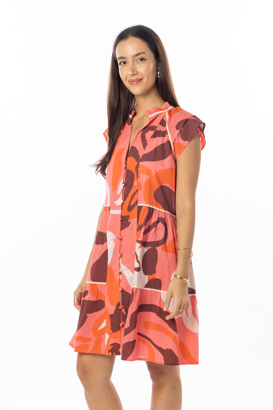 Stella Dress | Grapefruit | Beachwear | Resortwear | Bindu Clothing